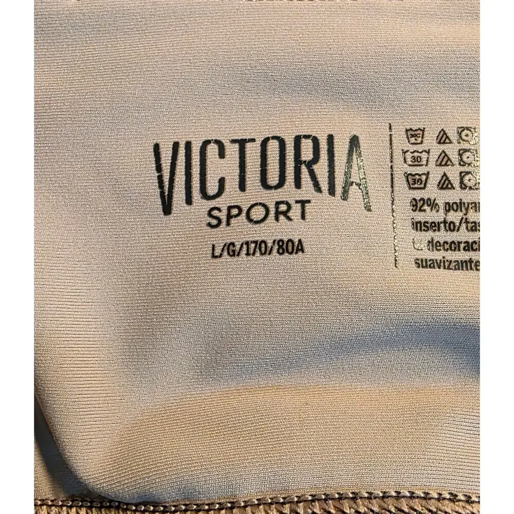 VICTORIA SECRET‎ SPORT SHADOW STRIPE BLACK HIGH RISE TIGHT LEGGINGS SIZE Large